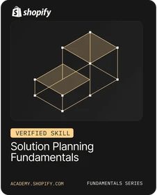 Shopify Solution Planning Fundamentals Zertifizierungsbadge