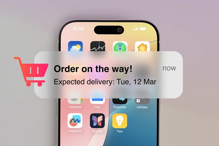 Push-Benachrichtigung in einer Mobile-App auf Smartphone
