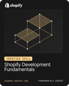 Shopify Development Fundamentals Zertifizierungsbadge