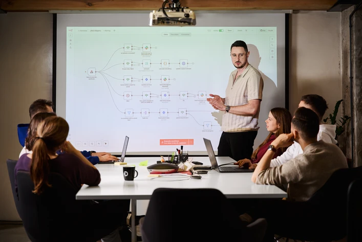 Strategiemeeting mit Präsentation