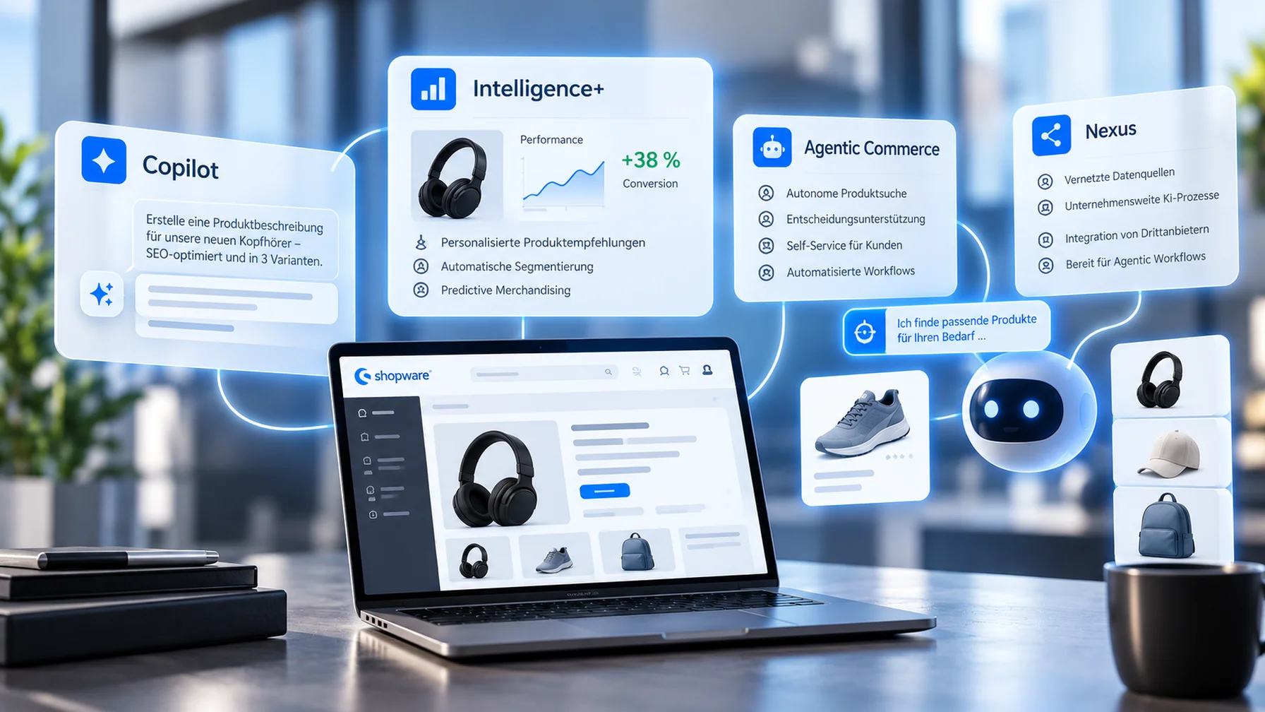 Shopware KI-Dashboard im Büro