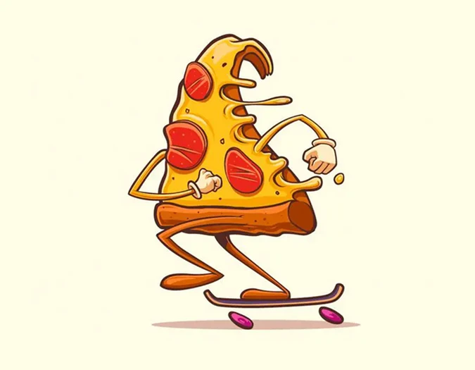 Cartoon-Illustration einer Figur