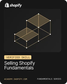 Shopify Selling Fundamentals Zertifizierungsbadge