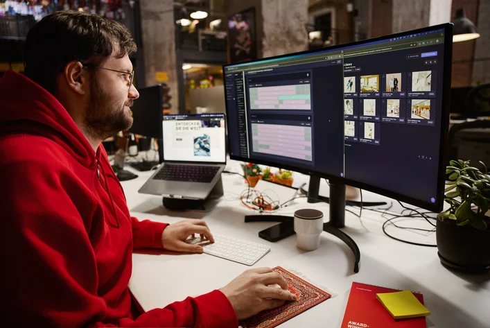 Optimierte Bewerbungsstrecke auf Desktop-Interface