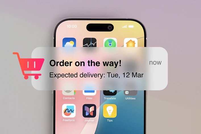 Push-Benachrichtigung in einer Mobile-App auf Smartphone