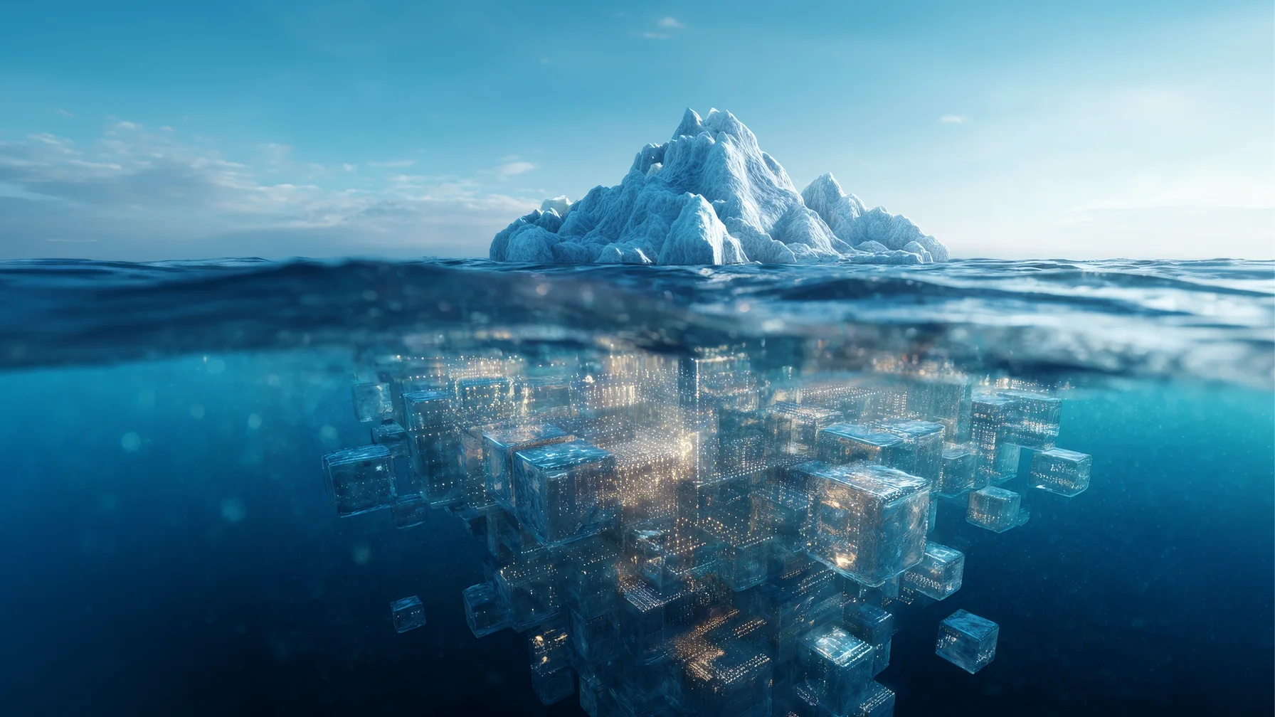 withdrawl button iceberg - look under surface