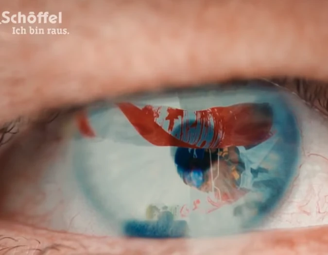 Nahaufnahme eines menschlichen Auges für Videoproduktion